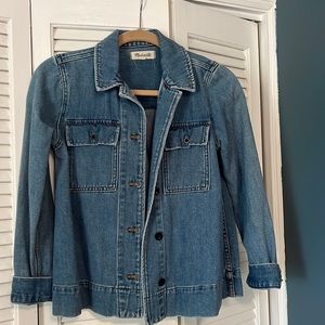Madewell Pleat-back Denim Jacket, size x-small